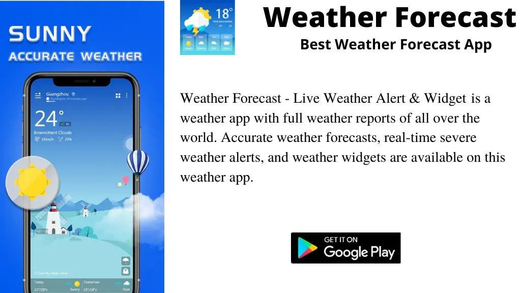 Weather Forecast – Live Weather Alert & Widget app.