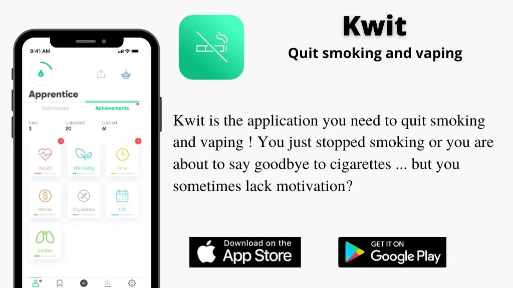 Kwit app - Quit smoking and vaping for good!