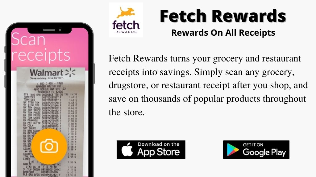Fetch Rewards app- Scan Receipts Earn Rewards & Save Money