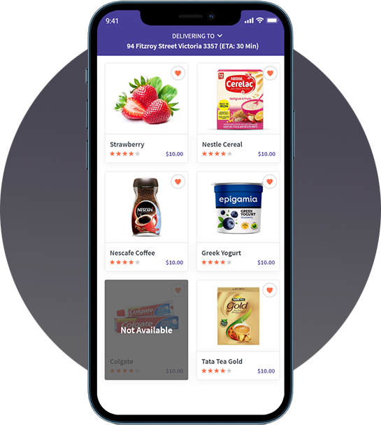 grocery delivery app screen design 3