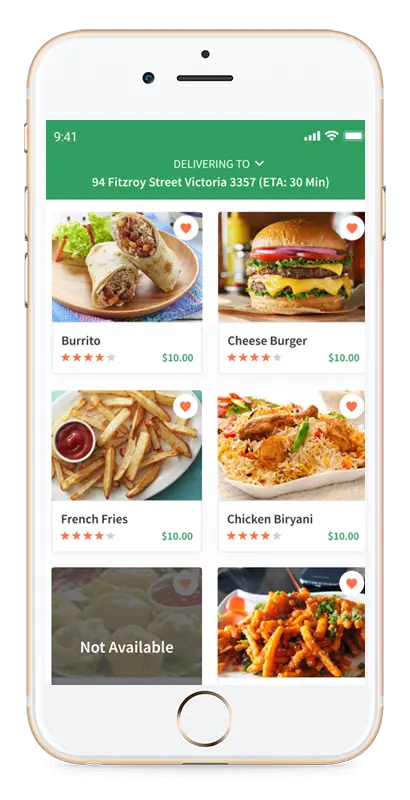 delivery app screen 1